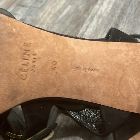 Celine Square Toe Ankle Strap Sandals size  40 - Picture 8 of 14